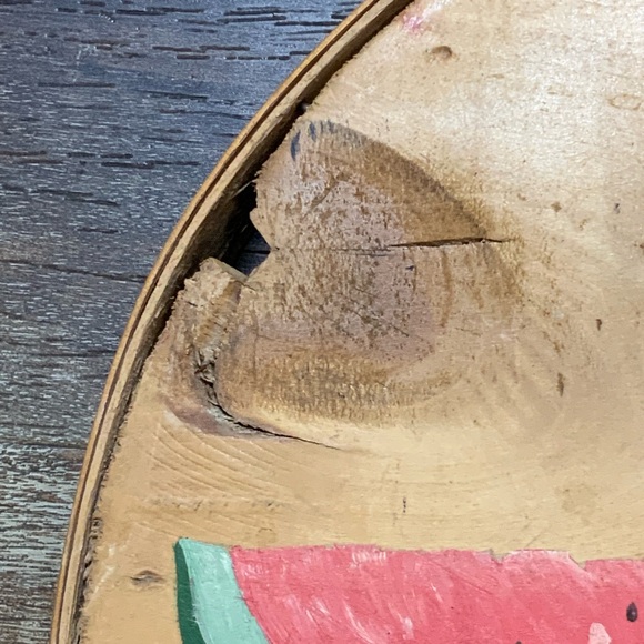 Vintage 80s super cute hand painted raccoon eating some watermelon. - Picture 3 of 10